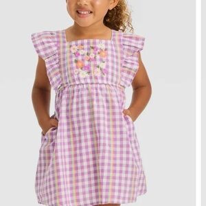 Toddler Girls' Gingham Dress - Cat & Jack in Purple